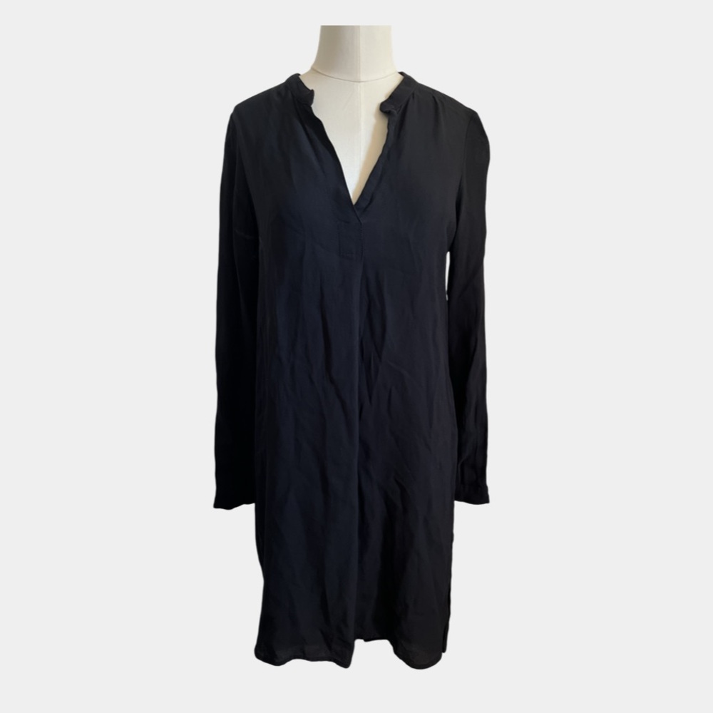 Twelfth Street S black dress tunic V neck long sleeve